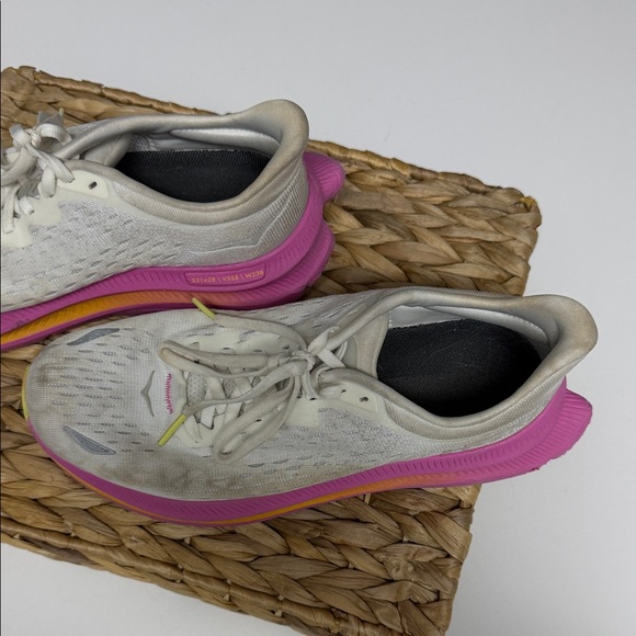 Hoka Women's Cream and Pink Athletic Shoes - Picture 2 of 4